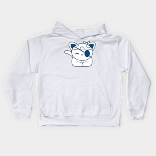 Pirate cat, funny mascot design Kids Hoodie